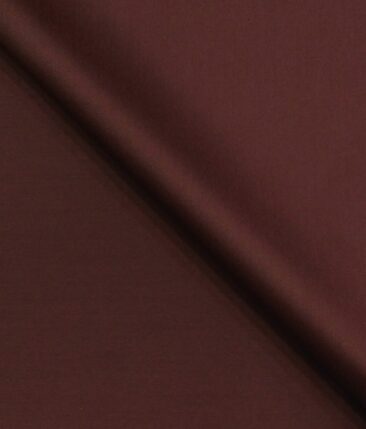 Marcellino Men's Terry Rayon Solids Satin Unstitched Suiting Fabric (Maroon Red)