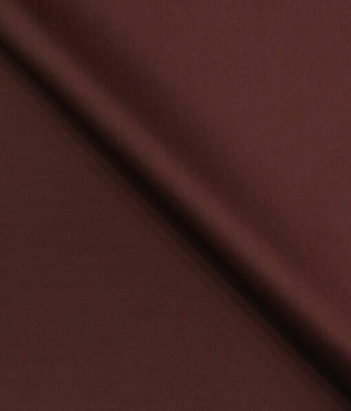 Marcellino Men's Terry Rayon Solids Satin Unstitched Suiting Fabric (Maroon Red)