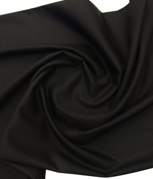 Marcellino Men's Terry Rayon Solids Unstitched Suiting Fabric (Black )