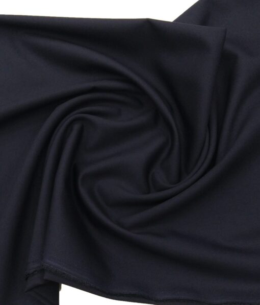 Marcellino Men's Terry Rayon Solids Unstitched Suiting Fabric (Dark Blue)