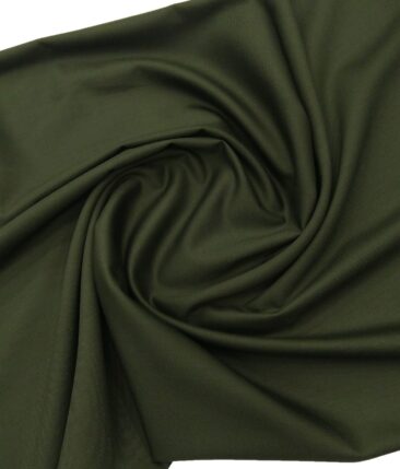 Marcellino Men's Terry Rayon Solids Unstitched Suiting Fabric (Moss Green)