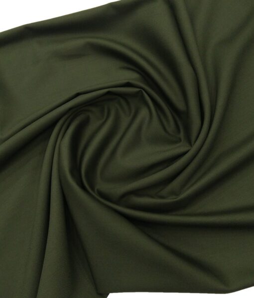 Marcellino Men's Terry Rayon Solids Unstitched Suiting Fabric (Moss Green)