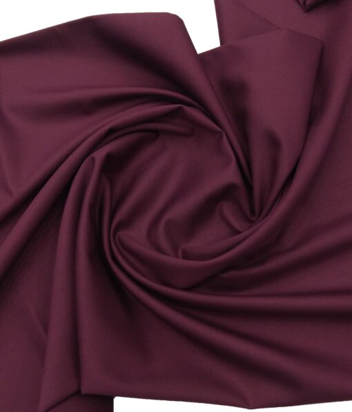 Marcellino Men's Terry Rayon Solids Unstitched Suiting Fabric (Plum Purple)