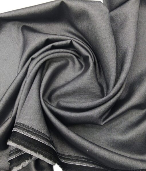 Marcellino Men's Terry Rayon Very Shiny Self Design Party Wear Unstitched Suiting Fabric (Silver Grey)