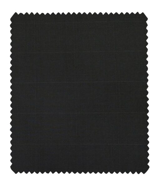Marcellino Men's Terry Rayon Self Checks Unstitched Suiting Fabric (Black)