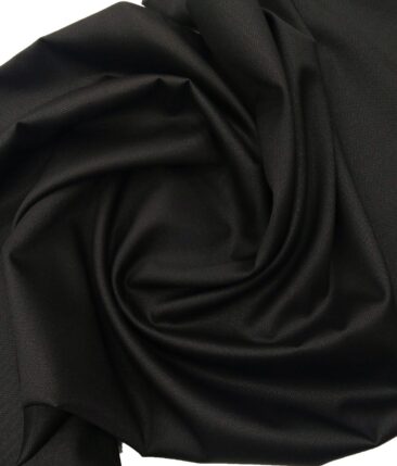 Marcellino Men's Terry Rayon Very Shiny Structured Party Wear Unstitched Suiting Fabric (Black)