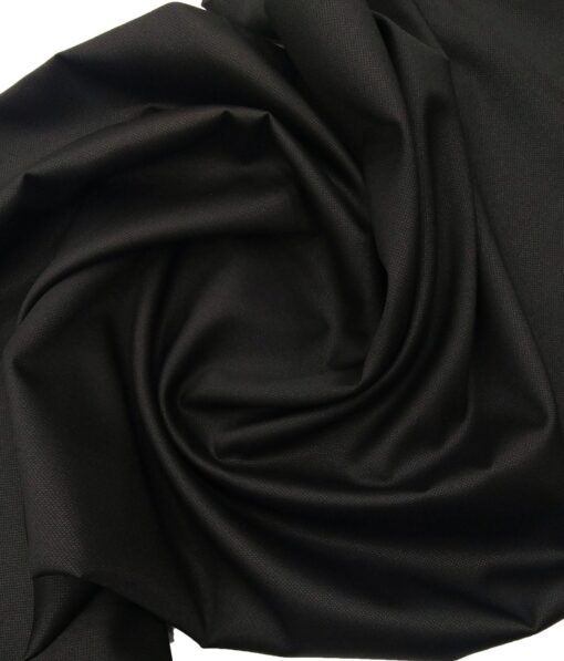 Marcellino Men's Terry Rayon Very Shiny Structured Party Wear Unstitched Suiting Fabric (Black)