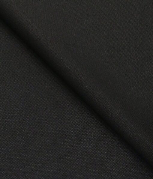 Marcellino Men's Terry Rayon Very Shiny Structured Party Wear Unstitched Suiting Fabric (Black)