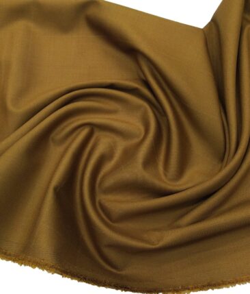 Marcellino Men's Terry Rayon Self Checks Unstitched Suiting Fabric (Mustard Yellow)