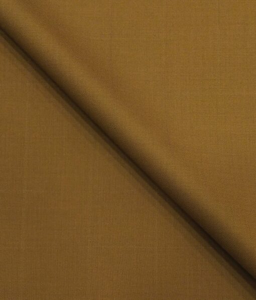 Marcellino Men's Terry Rayon Self Checks Unstitched Suiting Fabric (Mustard Yellow)