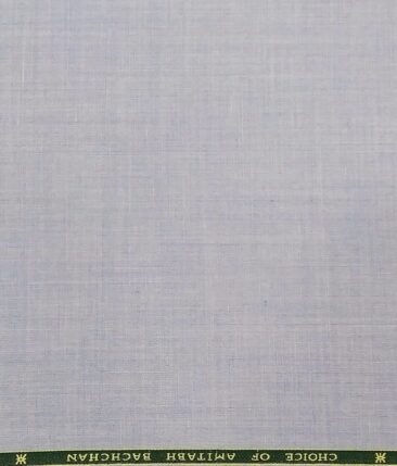 OCM Men's Self Design 35% Merino Wool Unstitched Safari Suit Fabric (Light Blue