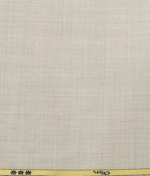 OCM Men's Self Design 25% Merino Wool Unstitched Safari Suit Fabric (Light Pistachious Grey