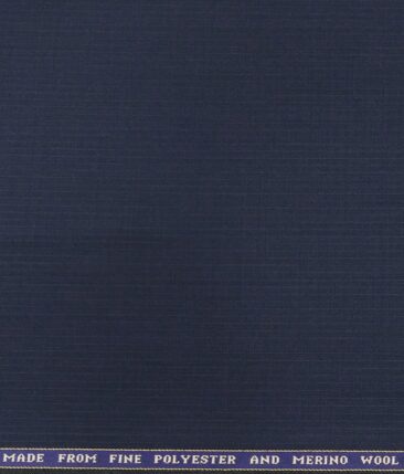 Raymond Men's Self Striped 35% Merino Wool Unstitched Suiting Fabric (Royal Blue)