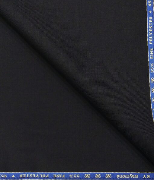 Raymond Men's Solids 45% Merino Wool Unstitched Suiting Fabric (Dark Navy Blue)