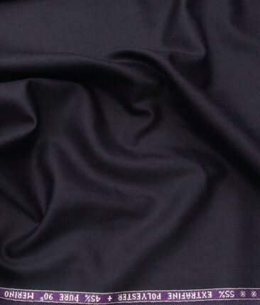 Raymond Men's 45% Merino Wool Super 90's Self Design Unstitched Suiting Fabric (Dark Purple)