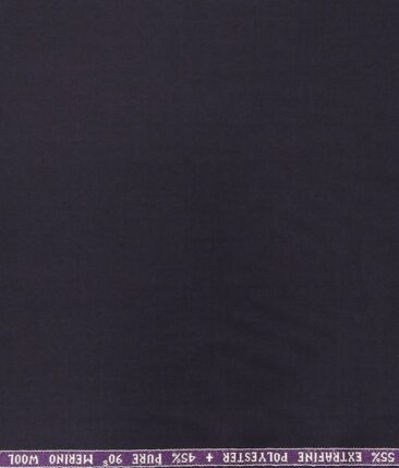 Raymond Men's 45% Merino Wool Super 90's Self Design Unstitched Suiting Fabric (Dark Purple)