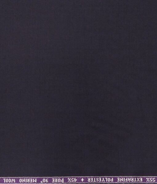 Raymond Men's 45% Merino Wool Super 90's Self Design Unstitched Suiting Fabric (Dark Purple)