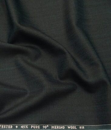 Raymond Men's 45% Merino Wool Super 90's Self Design Unstitched Suiting Fabric (Dark Sea Green)