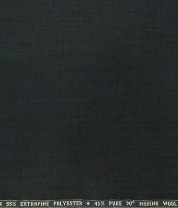 Raymond Men's 45% Merino Wool Super 90's Self Design Unstitched Suiting Fabric (Dark Sea Green)