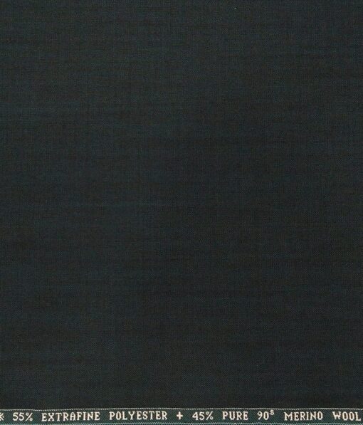 Raymond Men's 45% Merino Wool Super 90's Self Design Unstitched Suiting Fabric (Dark Sea Green)
