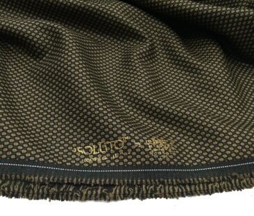 Absoluto Men's Terry Rayon Unstitched Structured Suiting Fabric (Dark Greenish Brown)
