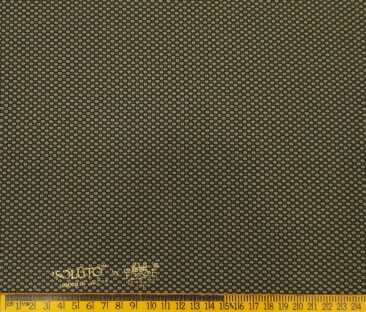 Absoluto Men's Terry Rayon Unstitched Structured Suiting Fabric (Dark Greenish Brown)
