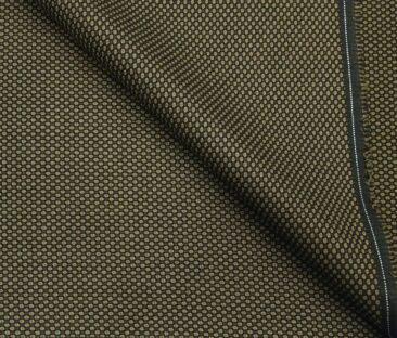 Absoluto Men's Terry Rayon Unstitched Structured Suiting Fabric (Dark Greenish Brown)