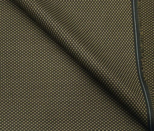 Absoluto Men's Terry Rayon Unstitched Structured Suiting Fabric (Dark Greenish Brown)