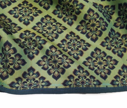 Absoluto Men's Terry Rayon Unstitched Jacquard Modi Jacket 2 Meter Suiting Fabric (Lime Green)