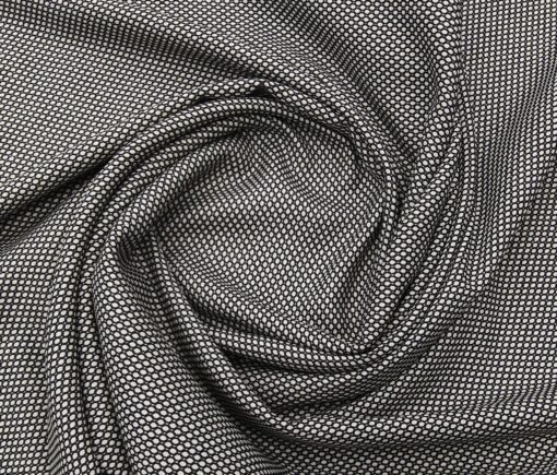 Absoluto Men's Terry Rayon Unstitched Structured Suiting Fabric (Off-White)