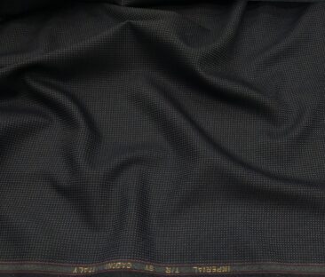 Cadini Men's Terry Rayon Unstitched Structured Suiting Fabric (Blackish Grey)