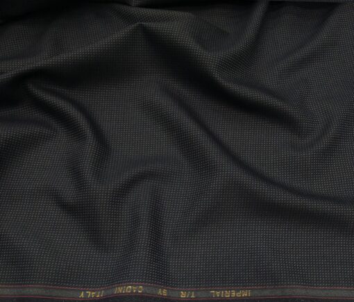 Cadini Men's Terry Rayon Unstitched Structured Suiting Fabric (Blackish Grey)
