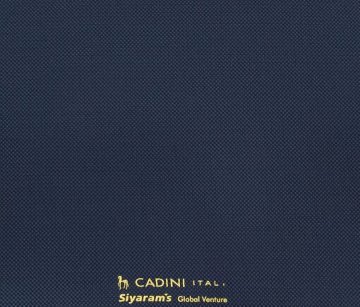 Cadini Men's Terry Rayon Unstitched Oxford Weave Suiting Fabric (Blue)