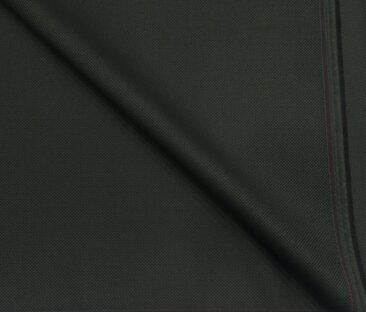 Cadini Men's Terry Rayon Unstitched Oxford Weave Suiting Fabric (Dark Green)