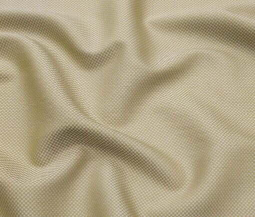 Cadini Men's Terry Rayon Unstitched Oxford Weave Suiting Fabric (Oat Beige)