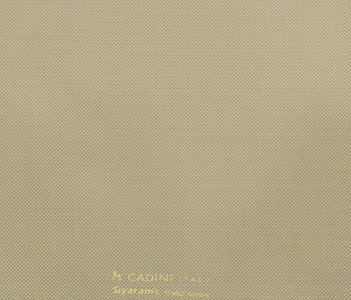 Cadini Men's Terry Rayon Unstitched Oxford Weave Suiting Fabric (Oat Beige)
