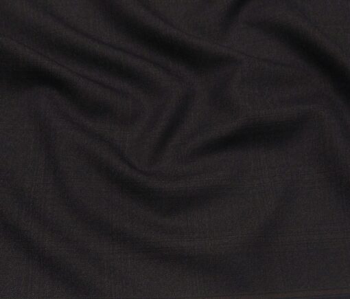 Cadini Men's Terry Rayon Unstitched Self Broad Checks Suiting Fabric (Dark Wine)