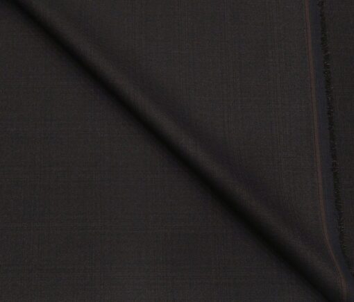 Cadini Men's Terry Rayon Unstitched Self Broad Checks Suiting Fabric (Dark Wine)