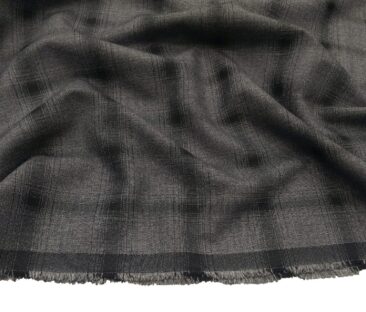 Don & Julio Terry Rayon Unstitched Checks Suiting Fabric (Grey)