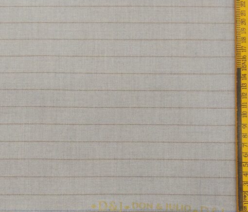 Don & Julio Terry Rayon Unstitched Striped Suiting Fabric (Light Grey)