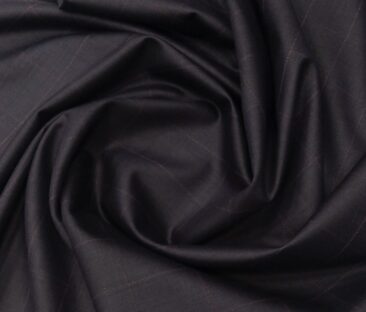 Don & Julio Terry Rayon Unstitched Checks Suiting Fabric (Dark Purple)