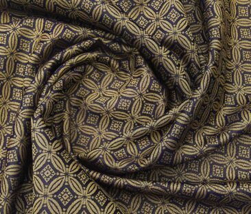 Donear Terry Rayon Unstitched Jacquard Suiting Fabric (Golden)