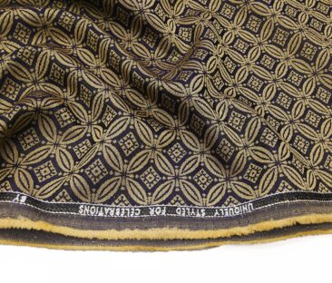 Donear Terry Rayon Unstitched Jacquard Suiting Fabric (Golden)
