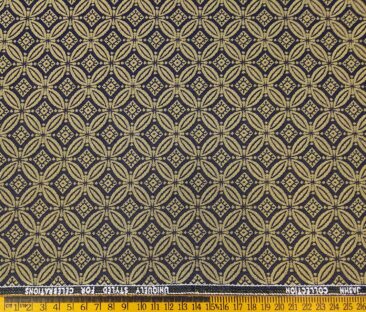 Donear Terry Rayon Unstitched Jacquard Suiting Fabric (Golden)
