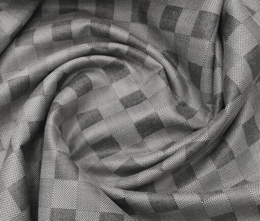 J.Hampstead Men's Velvet Unstitched Printed Suiting Fabric (Grey)