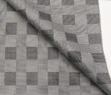 J.Hampstead Men's Velvet Unstitched Printed Suiting Fabric (Grey)