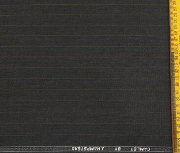 J.Hampstead Men's Terry Rayon Unstitched Striped Suiting Fabric (Dark Grey)