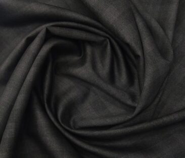 Raymond Men's Wool Super 120s Unstitched 3.25 Meter Self Checks Suiting Fabric (Dark Grey)