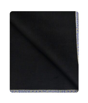Arvind Men's Cotton Non-Stretchable Unstitched 1.50 Meter Corduroy Trouser Fabric (Black)
