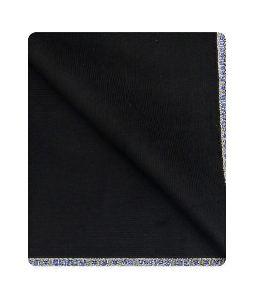 Arvind Men's Cotton Non-Stretchable Unstitched 1.50 Meter Corduroy Trouser Fabric (Black)